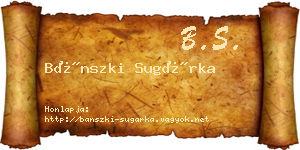 Bánszki Sugárka névjegykártya